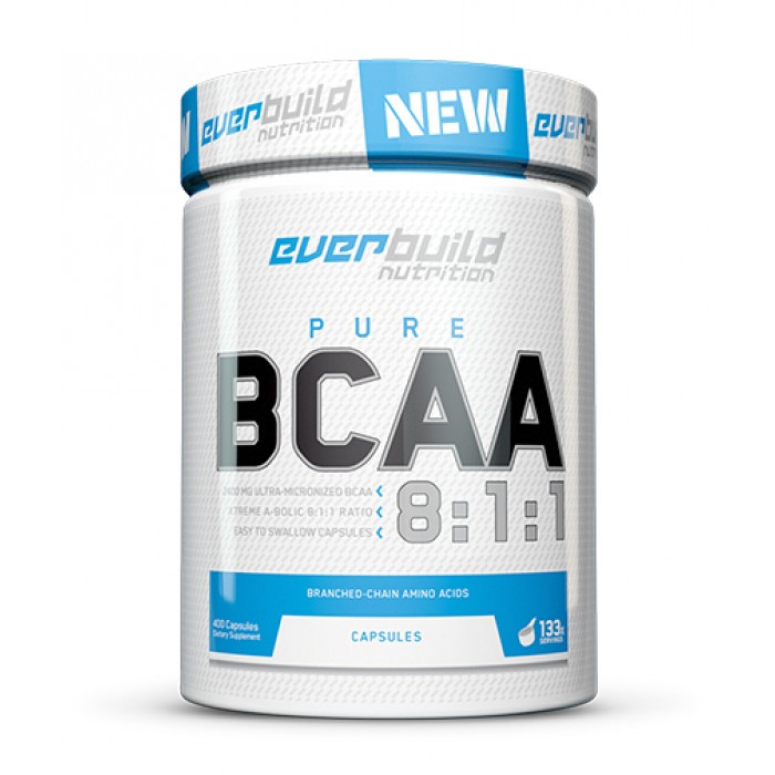 EVERBUILD BCAA 8:1:1 800mg / 400 Caps.